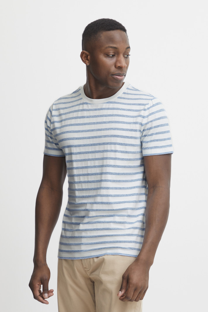 Casual Friday CFThor striped linen mix tee 04599