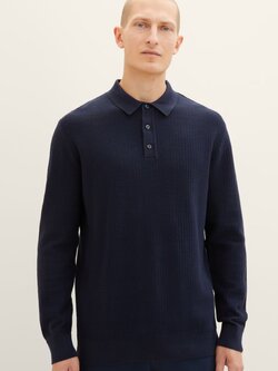 Tom Tailor Knitted long sleeve polo 1038209