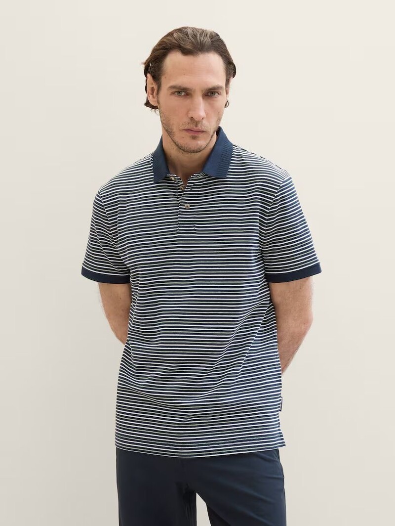 Tom Tailor Structured stripe polo 1041805