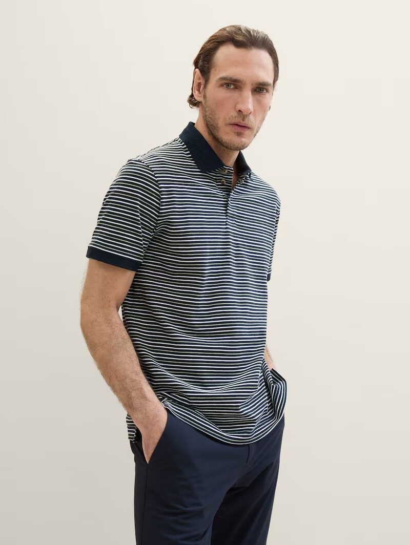 Tom Tailor Structured stripe polo 1041805
