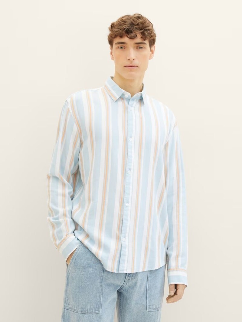 Tom Tailor Relaxed striped twill shirt 1040145