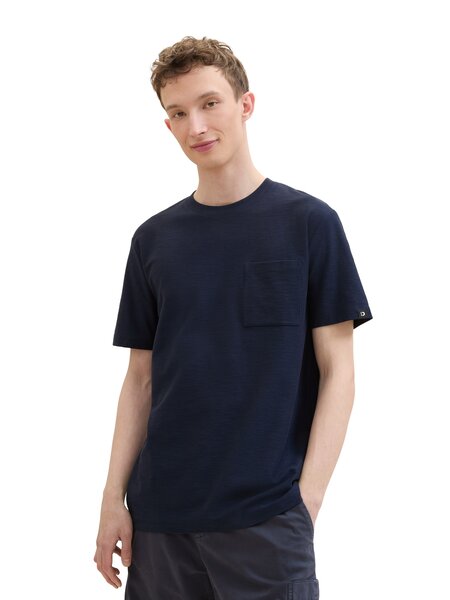 Tom Tailor Structured t-shirt with pocket 1042058