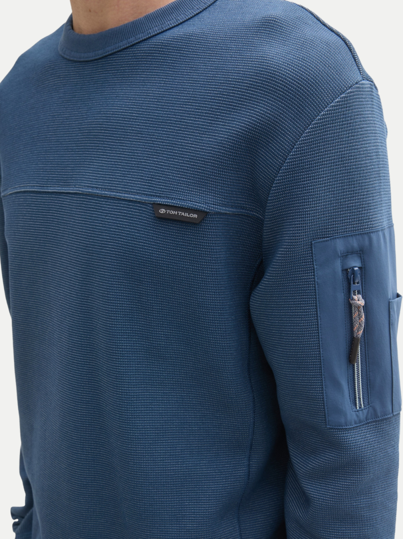 Tom Tailor Structured c-neck Sweatshirt 1043393