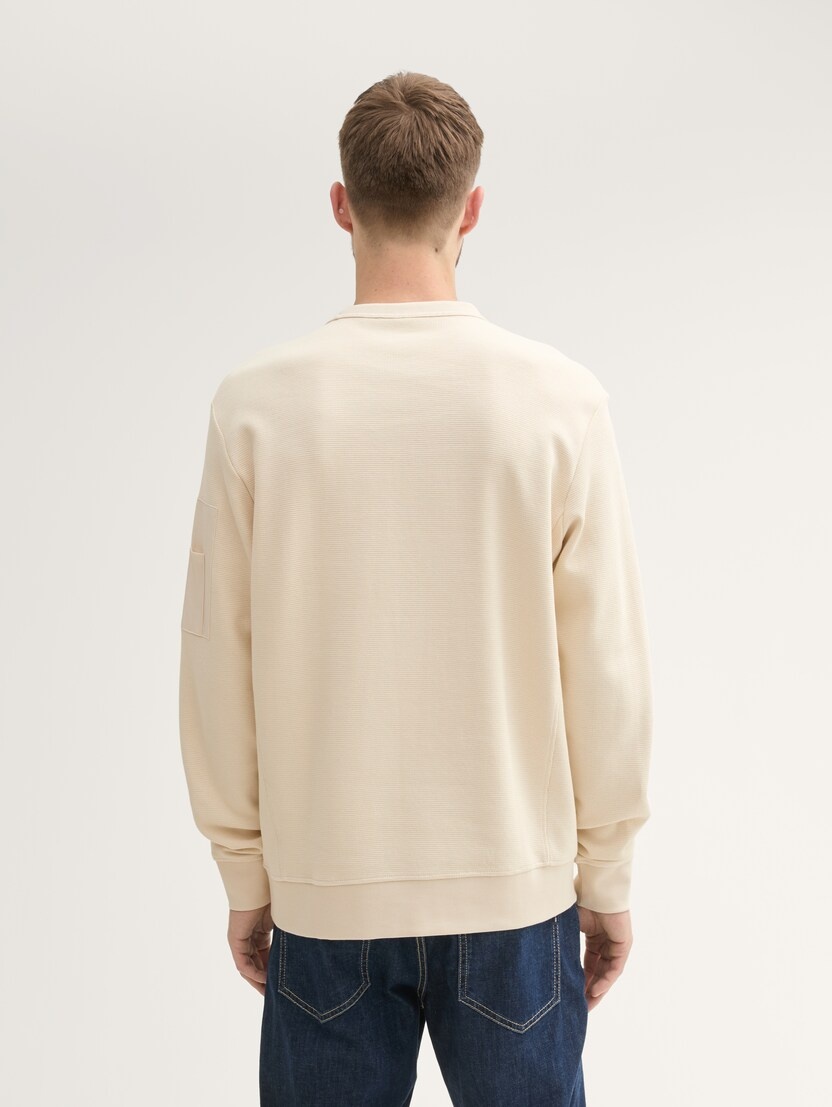 Tom Tailor Structured c-neck Sweatshirt 1043393