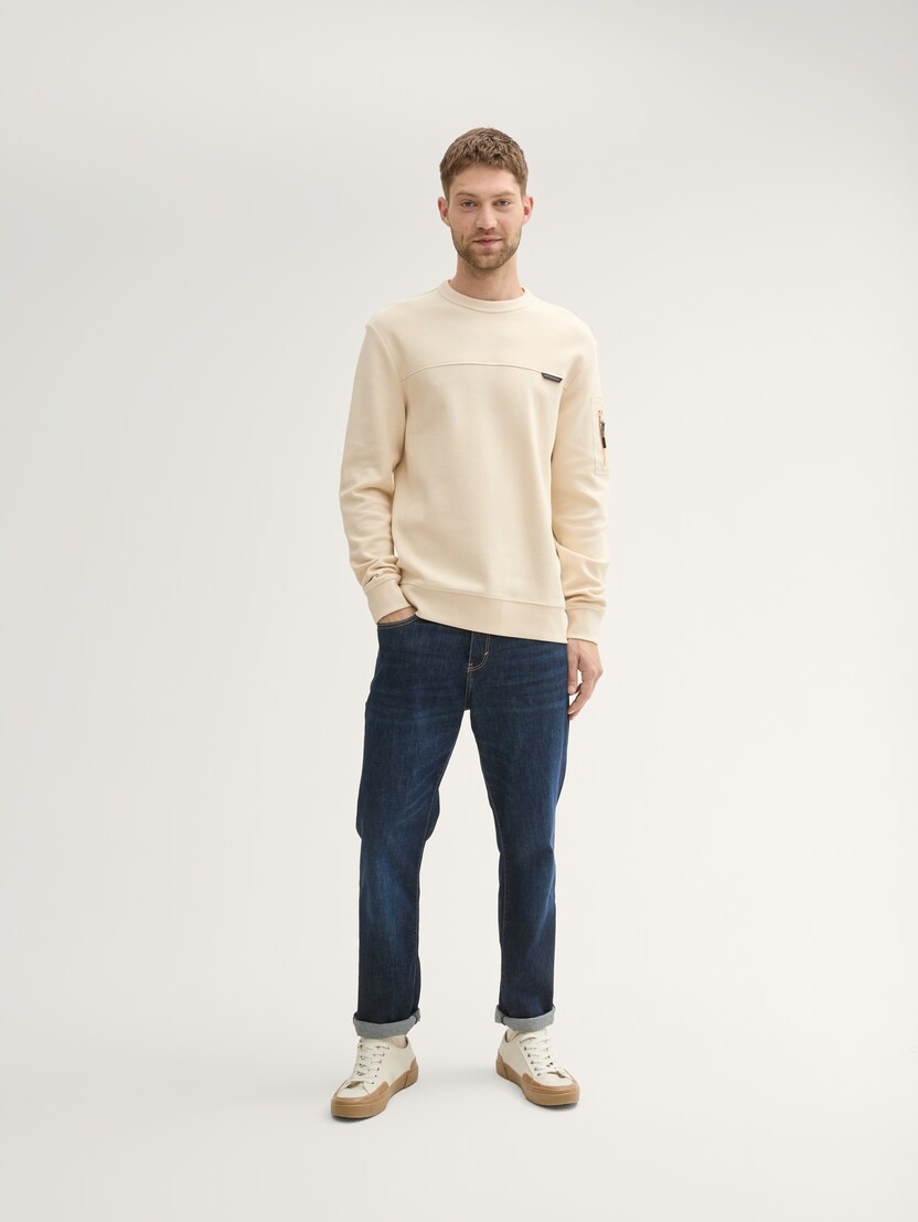 Tom Tailor Structured c-neck Sweatshirt 1043393