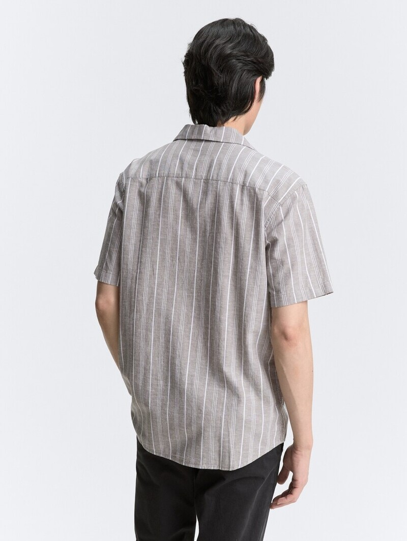 Tom Tailor Striped cotton linen shirt 1046093