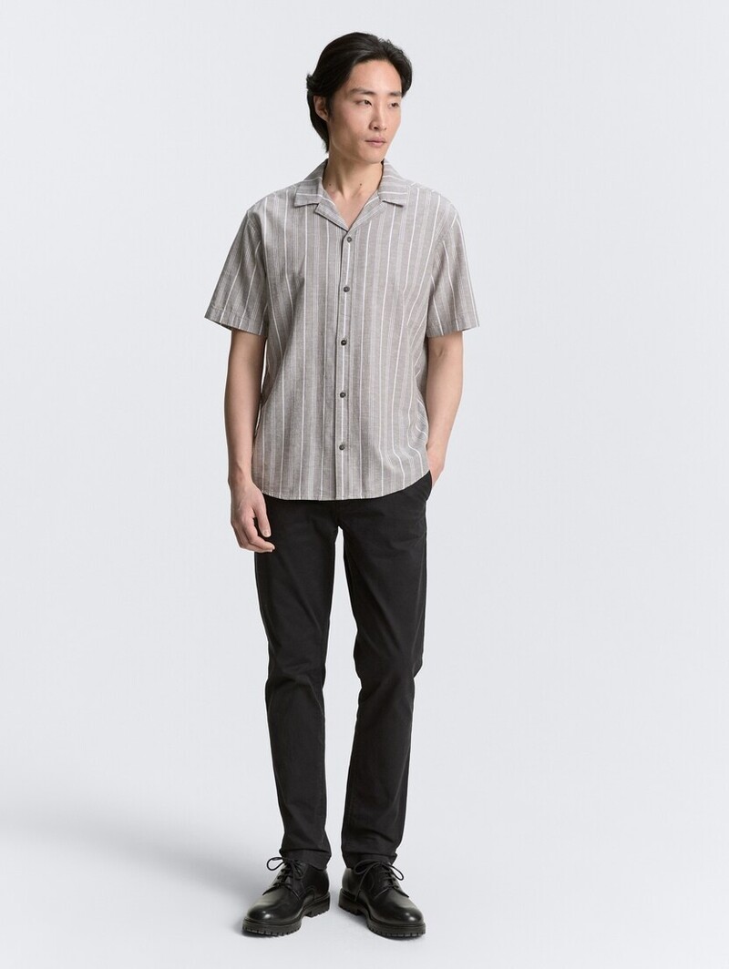 Tom Tailor Striped cotton linen shirt 1046093