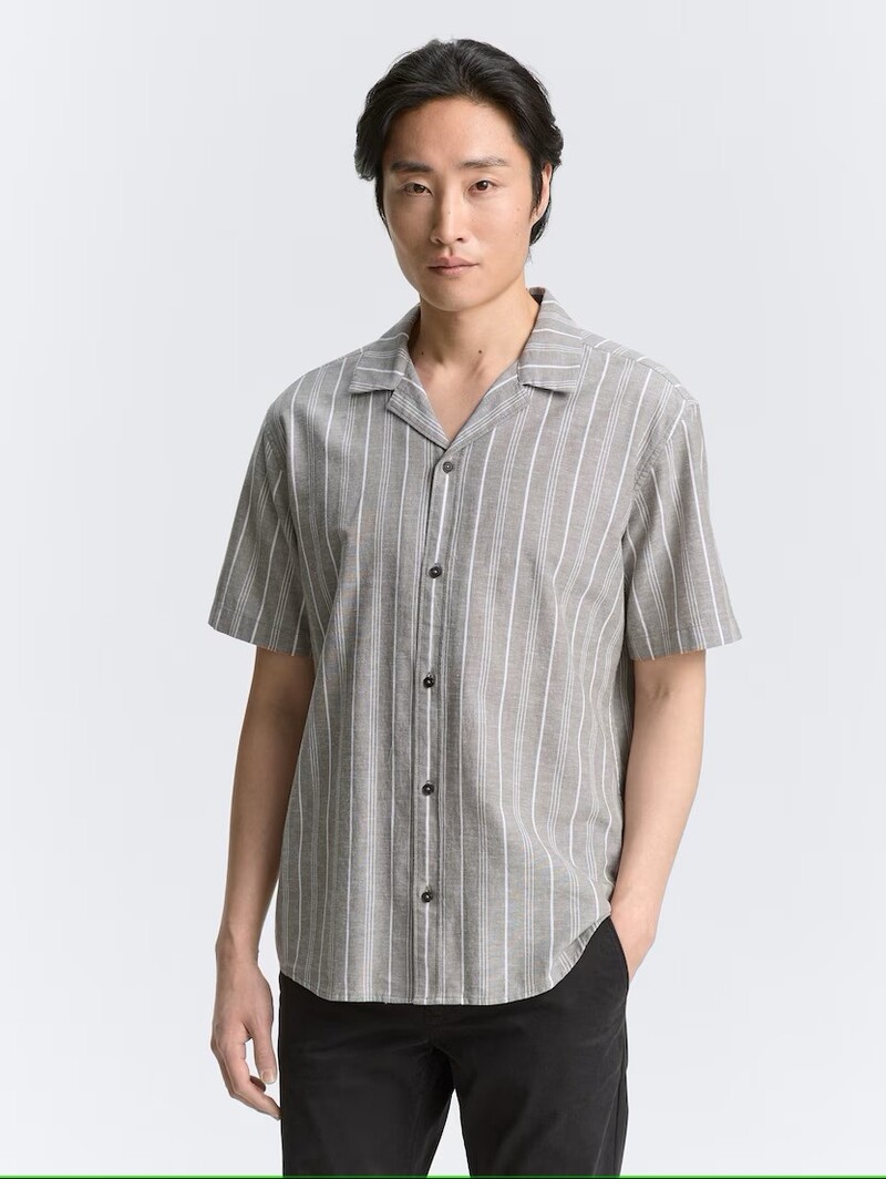 Tom Tailor Striped cotton linen shirt 1046093