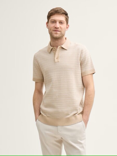 Tom Tailor Twotone stuctured knit polo 1046321