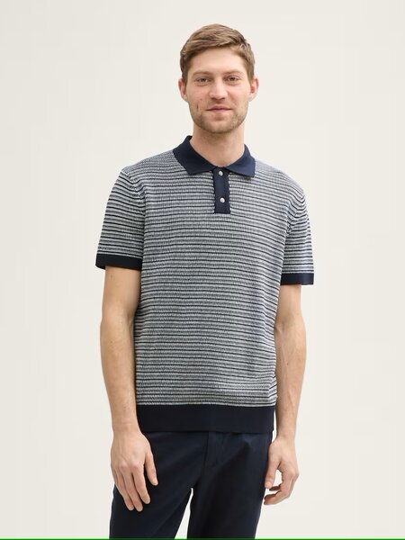 Tom Tailor Twotone stuctured knit polo 1046321