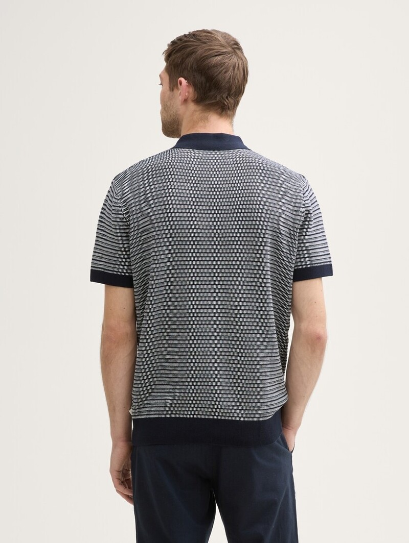 Tom Tailor Twotone stuctured knit polo 1046321