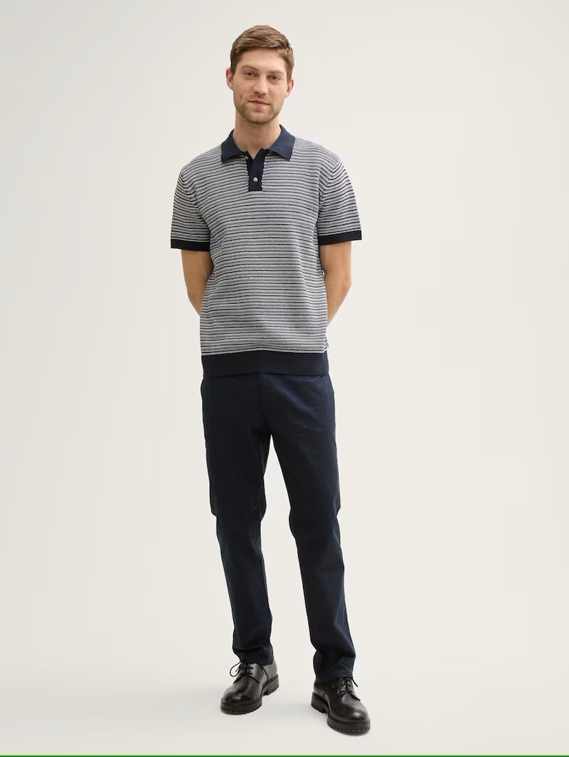 Tom Tailor Twotone stuctured knit polo 1046321