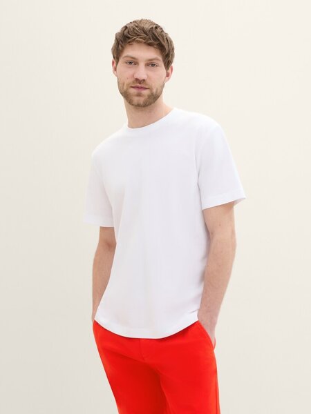 Tom Tailor T-shirt with piqué texture 1042510
