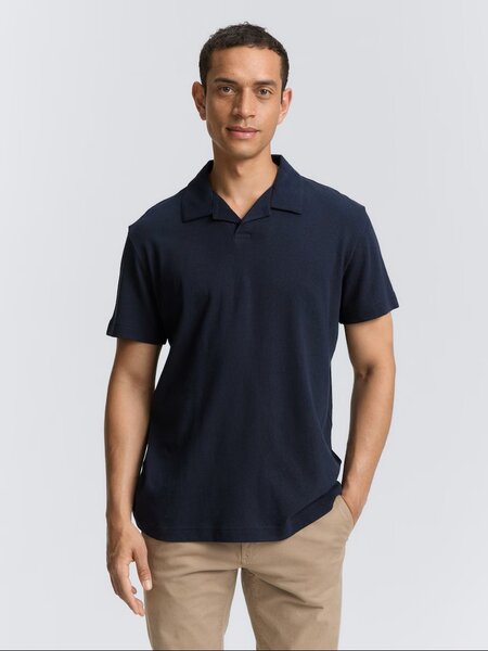 Tom Tailor Polo shirt with linen 1045715