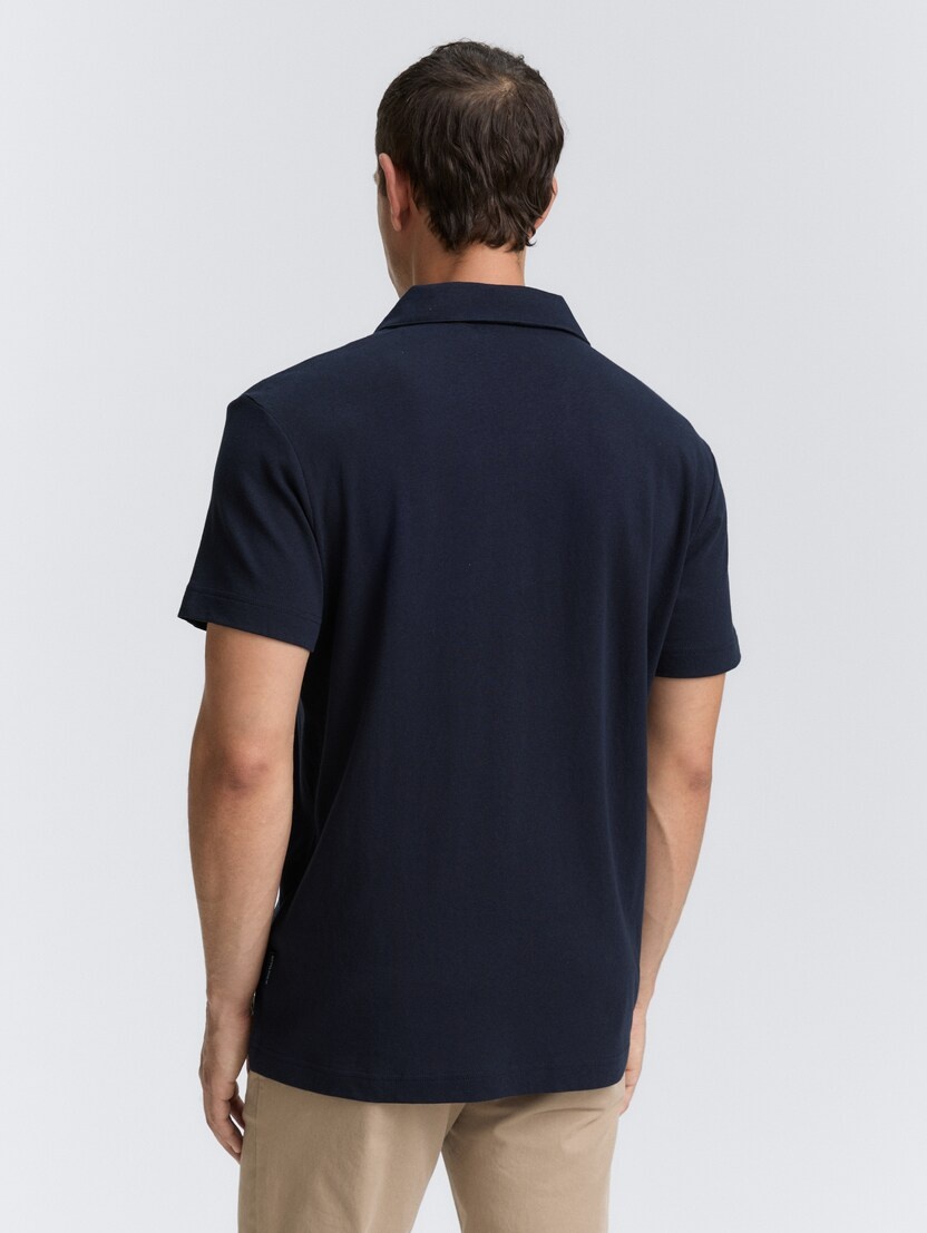 Tom Tailor Polo shirt with linen 1045715