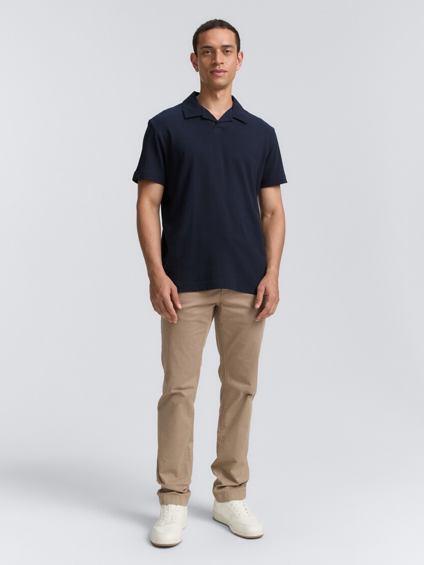 Tom Tailor Polo shirt with linen 1045715