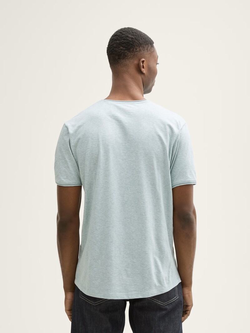 Tom Tailor Open edge melange t-shirt 1043492