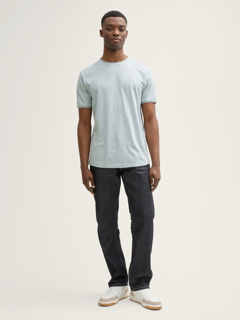 Tom Tailor Open edge melange t-shirt 1043492