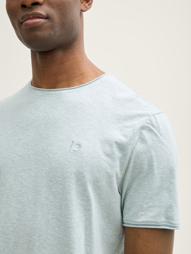 Tom Tailor Open edge melange t-shirt 1043492