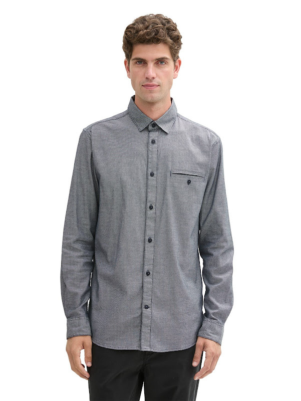 Tom Tailor Fitted structure stretch shirt 1043804
