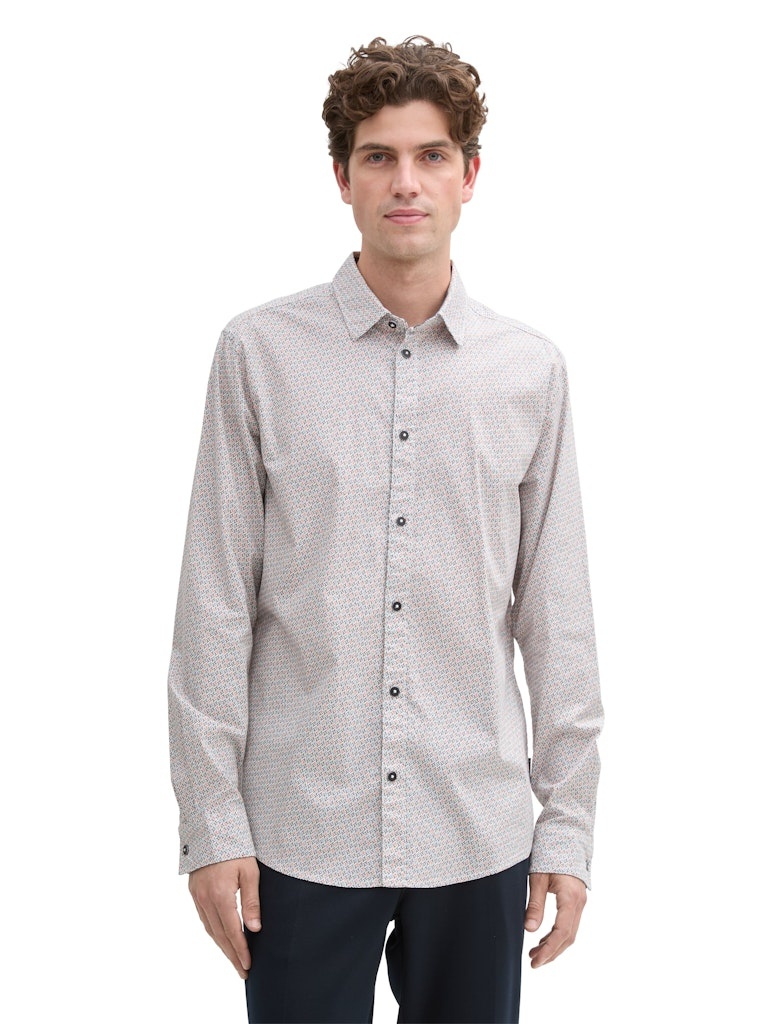Tom Tailor Fitted printed stretch shirt 1045935