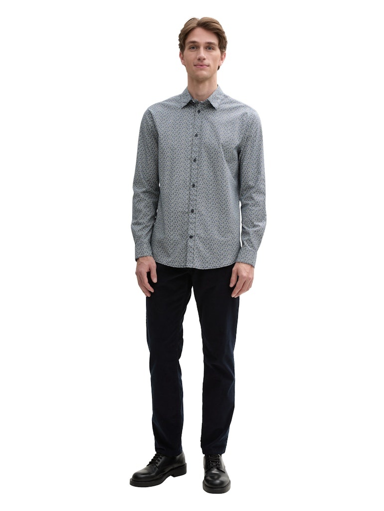 Tom Tailor Fitted printed stretch shirt 1045935