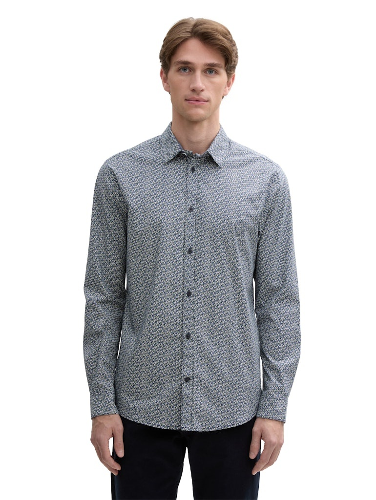Tom Tailor Fitted printed stretch shirt 1045935