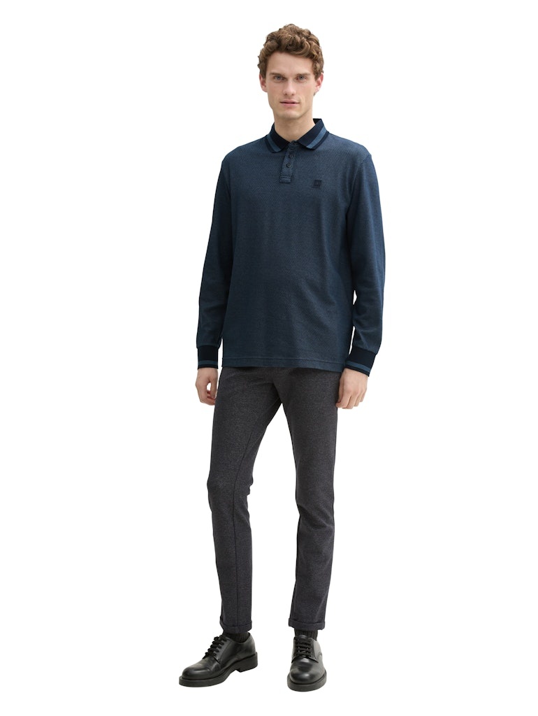 Tom Tailor Structured longsleeve polo 1045681
