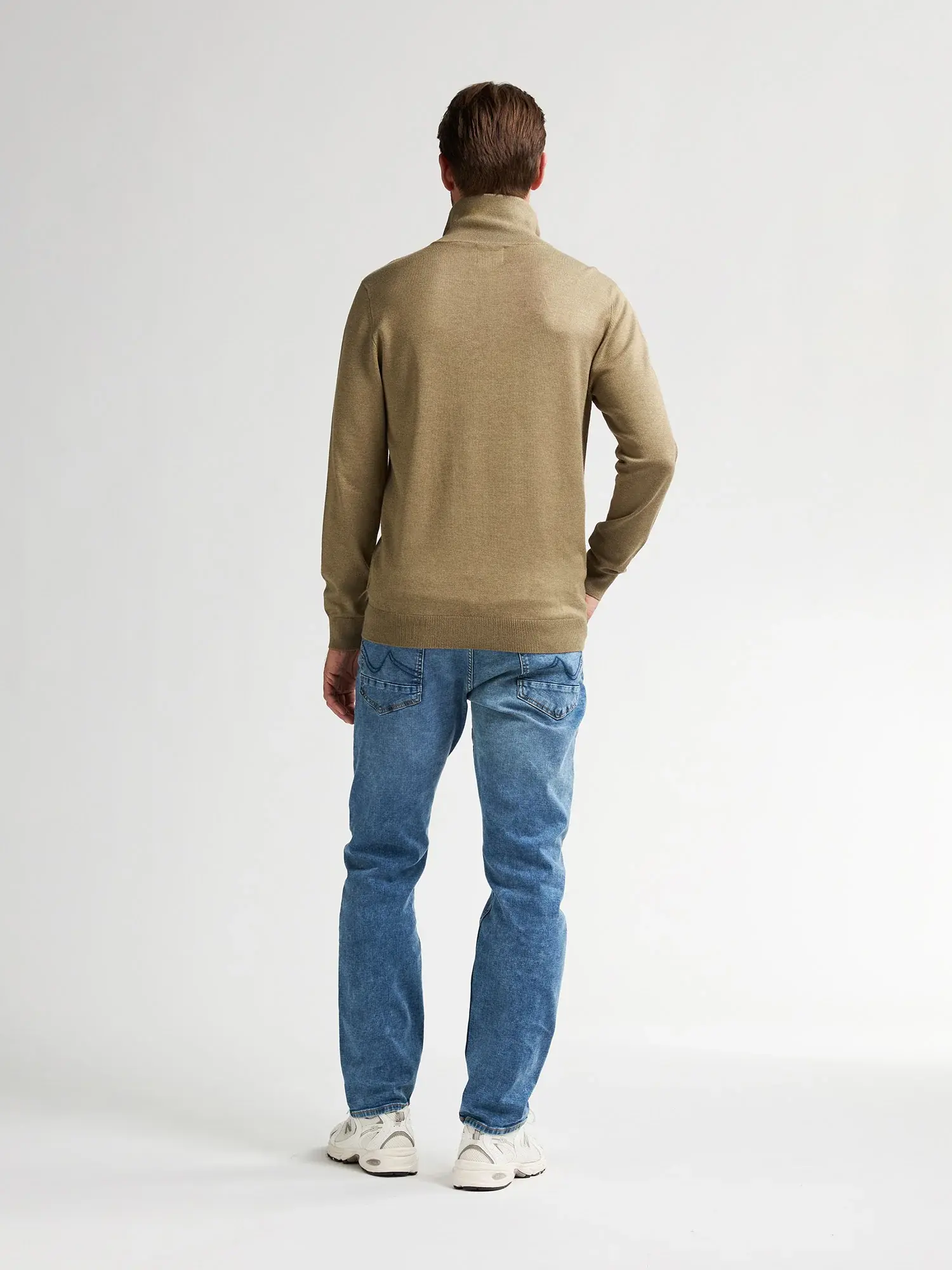 Petrol Half-zip Sweater M-3050-KWC218