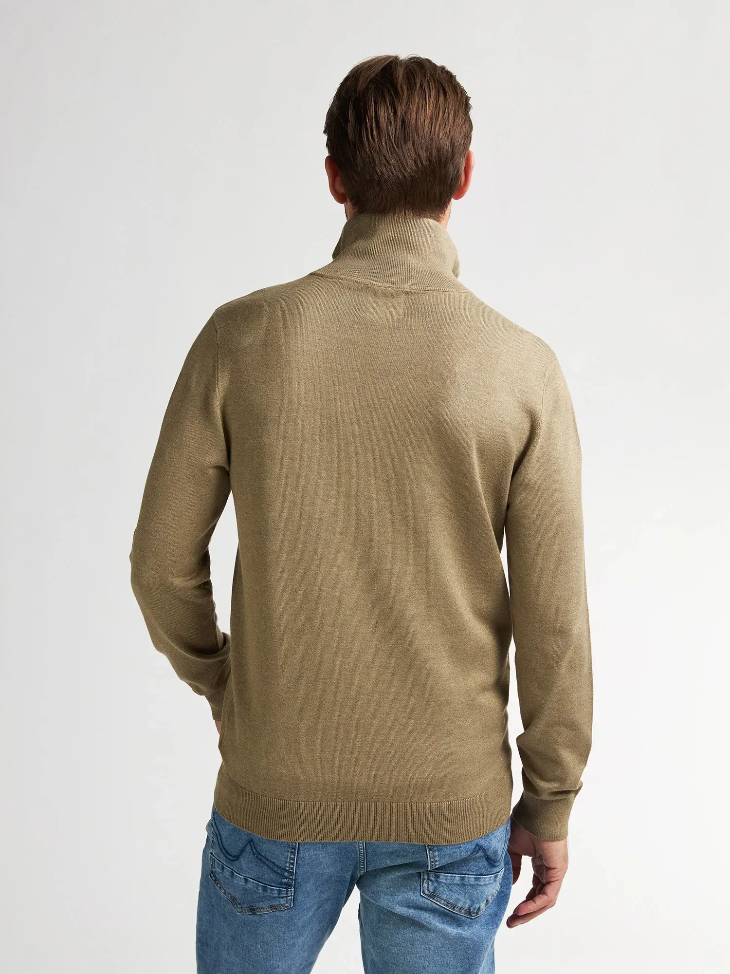 Petrol Half-zip Sweater M-3050-KWC218