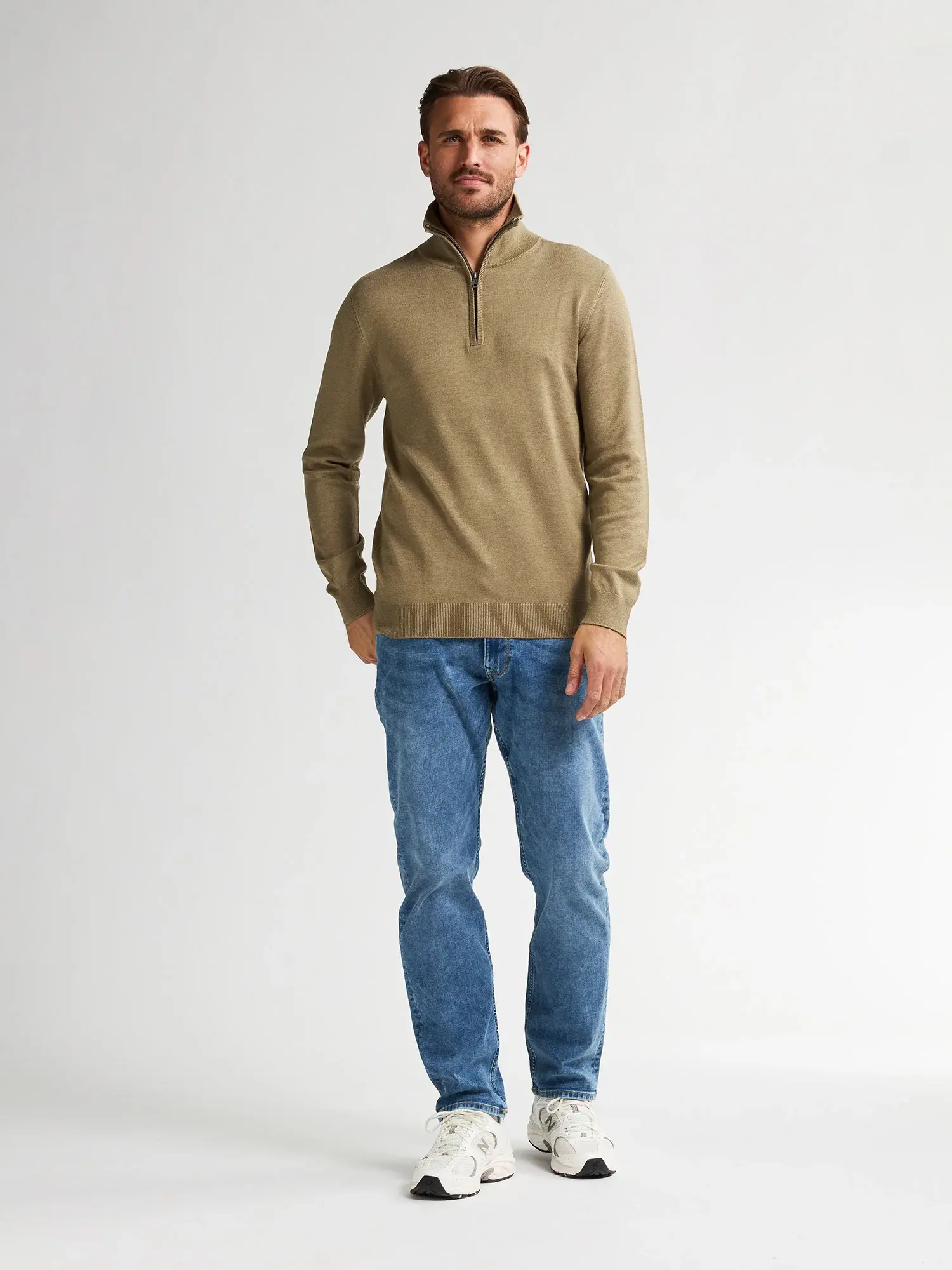 Petrol Half-zip Sweater M-3050-KWC218