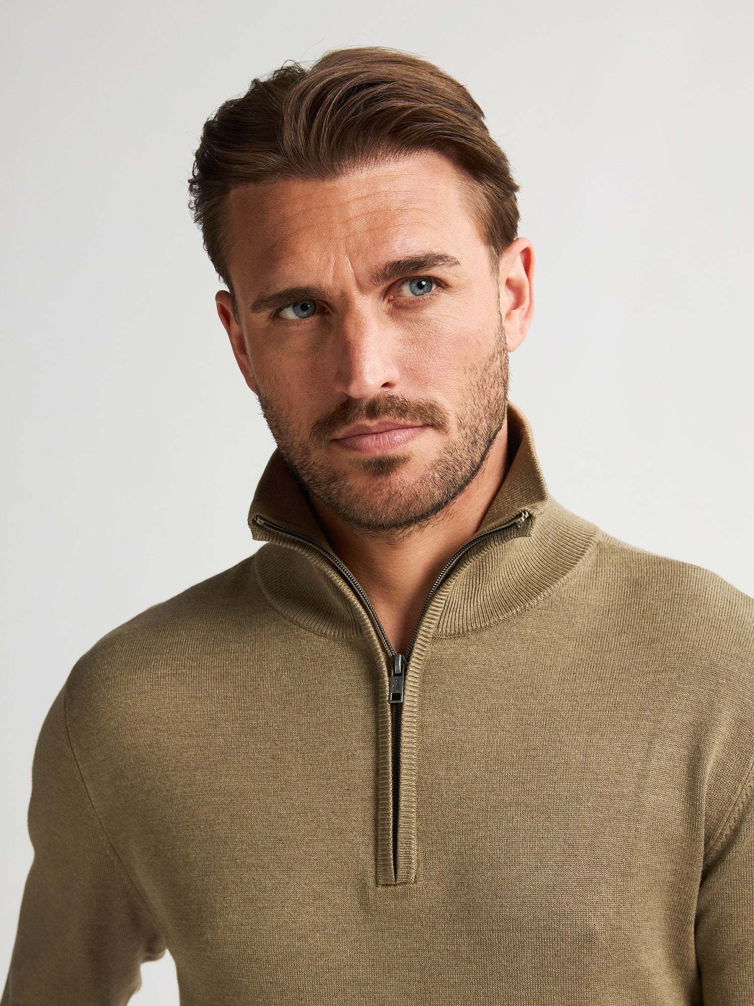 Petrol Half-zip Sweater M-3050-KWC218