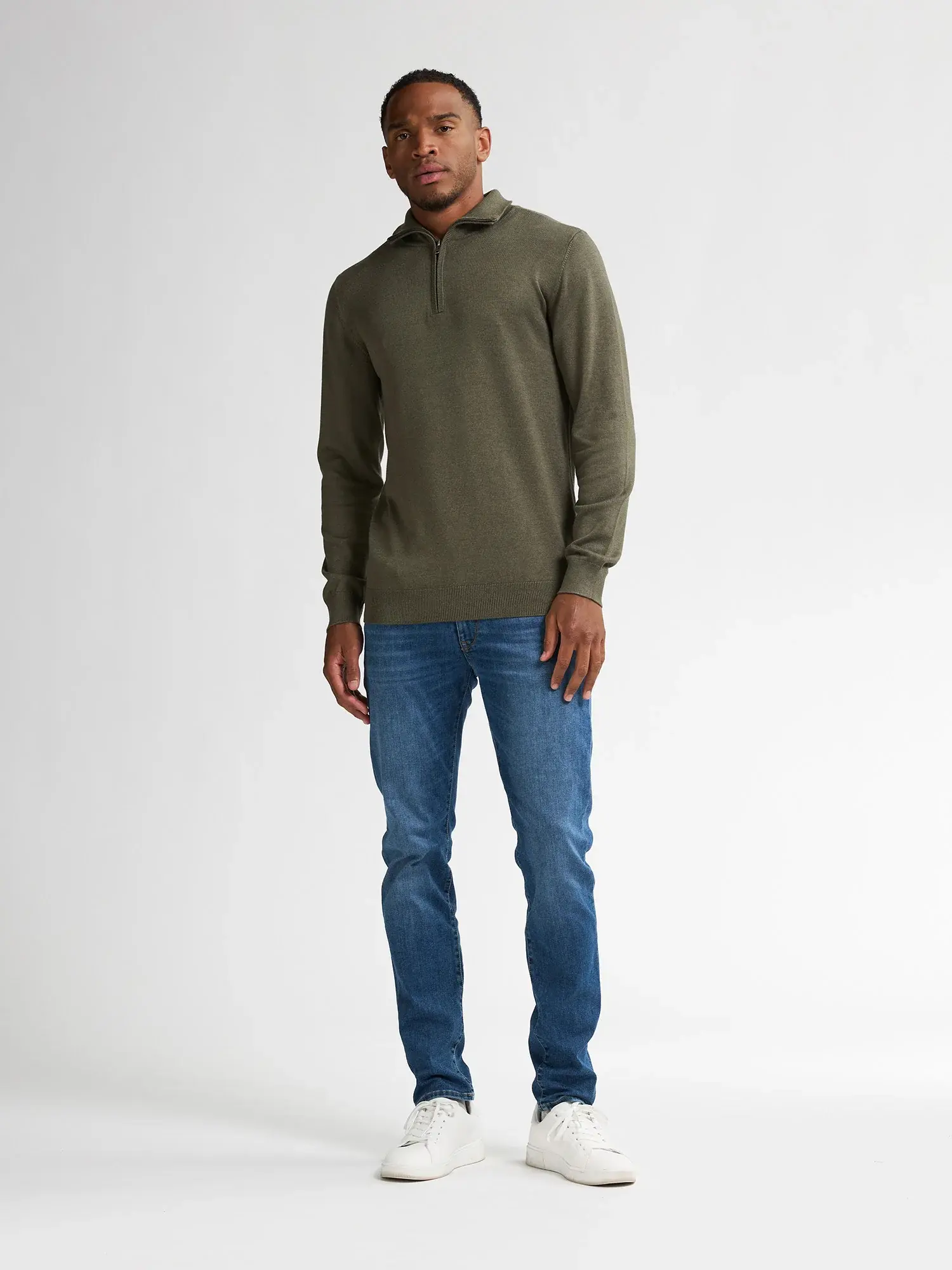 Petrol Half-zip Sweater M-3050-KWC218