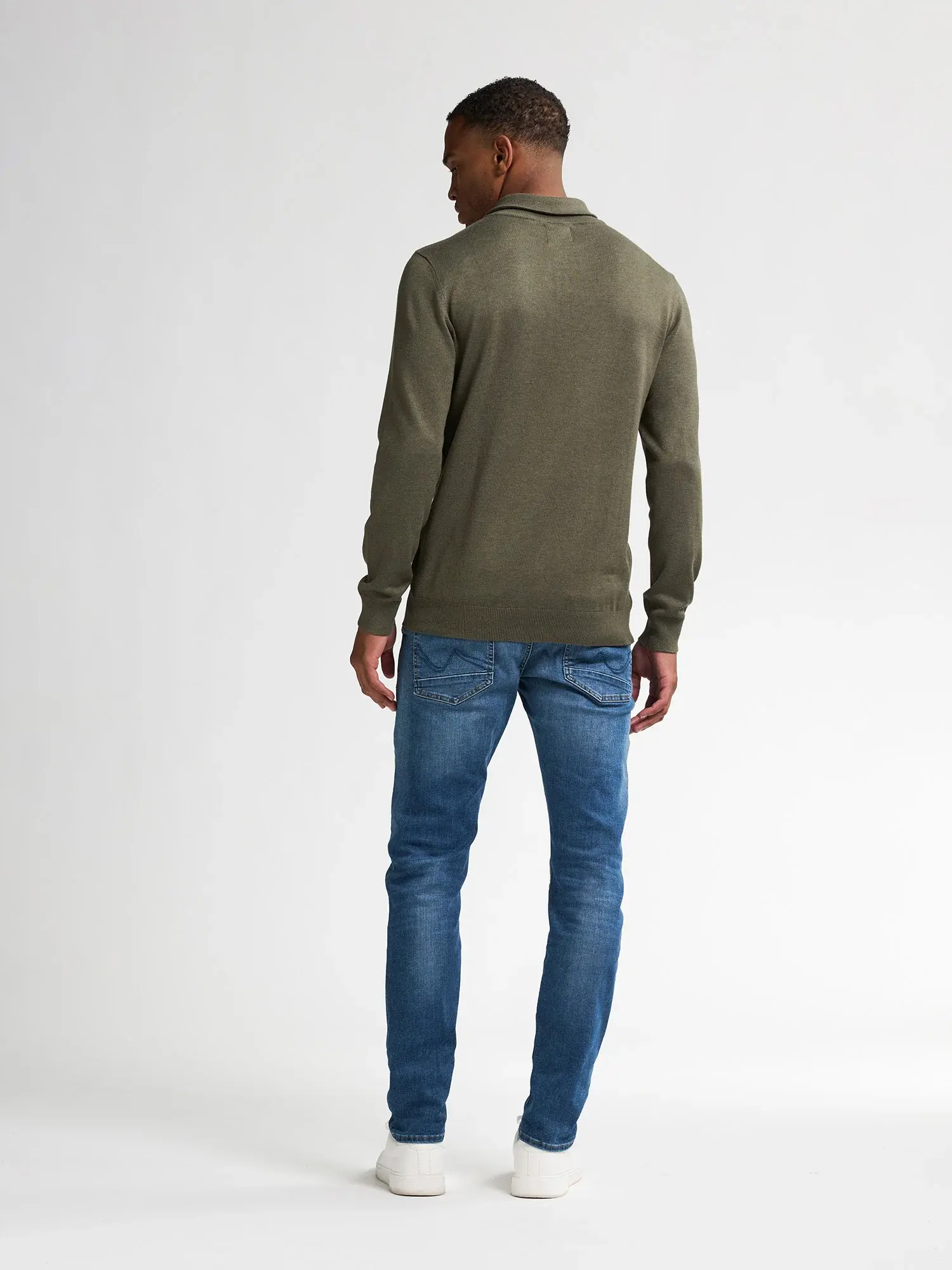 Petrol Half-zip Sweater M-3050-KWC218