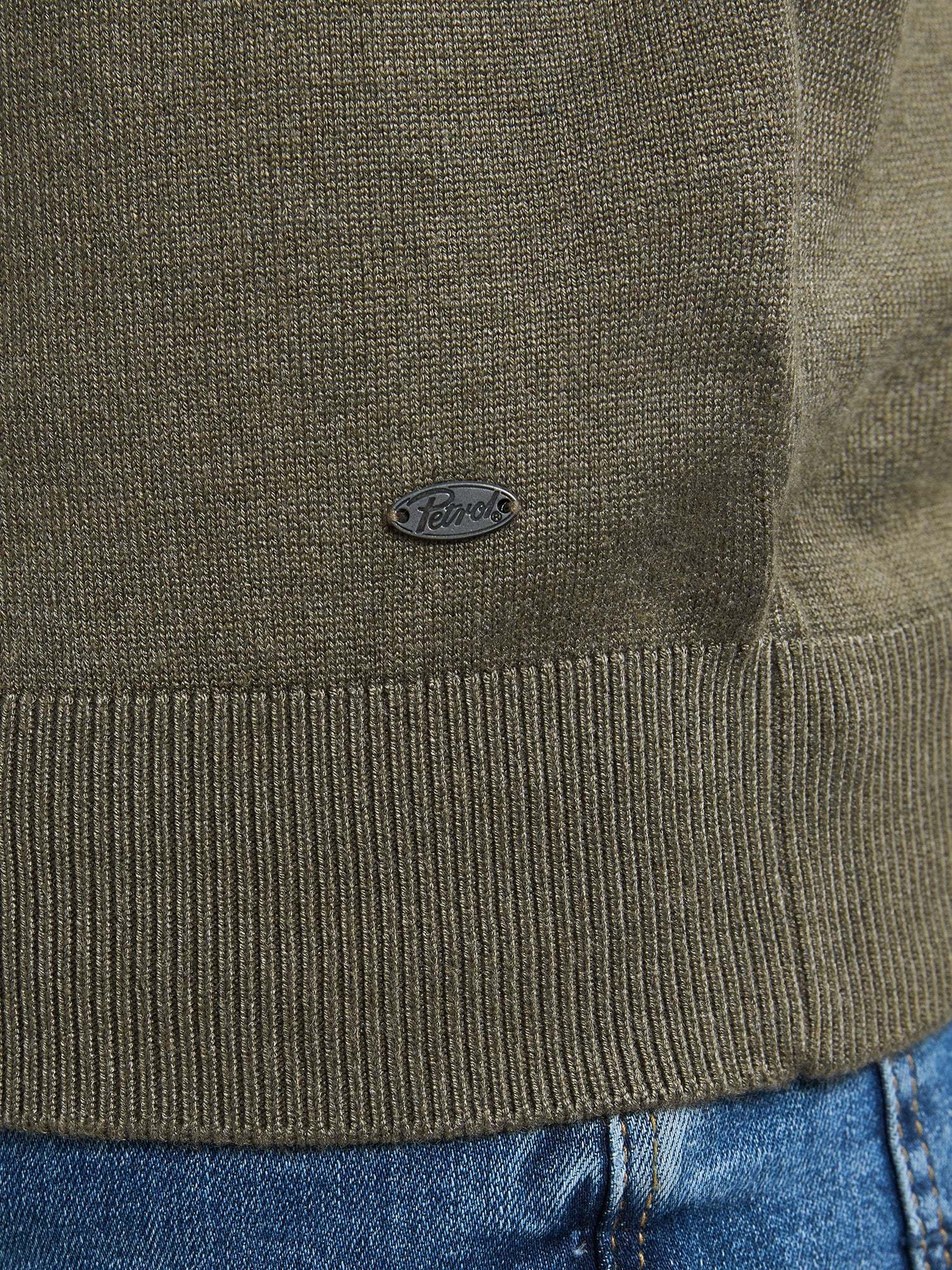 Petrol Half-zip Sweater M-3050-KWC218