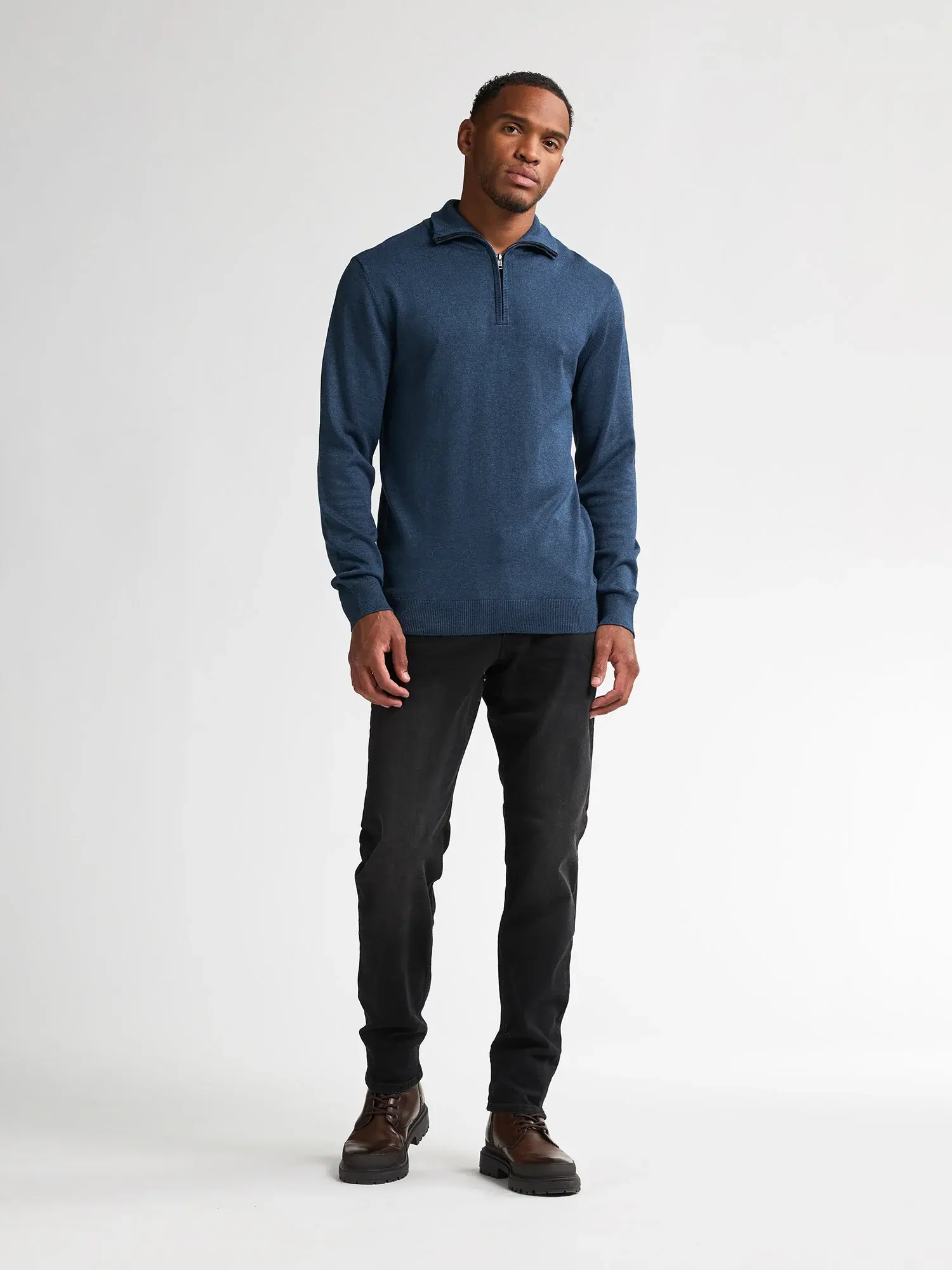 Petrol Half-zip Sweater M-3050-KWC218