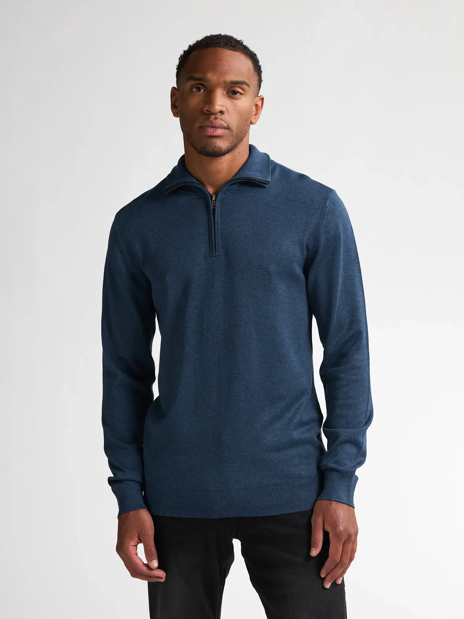 Petrol Half-zip Sweater M-3050-KWC218