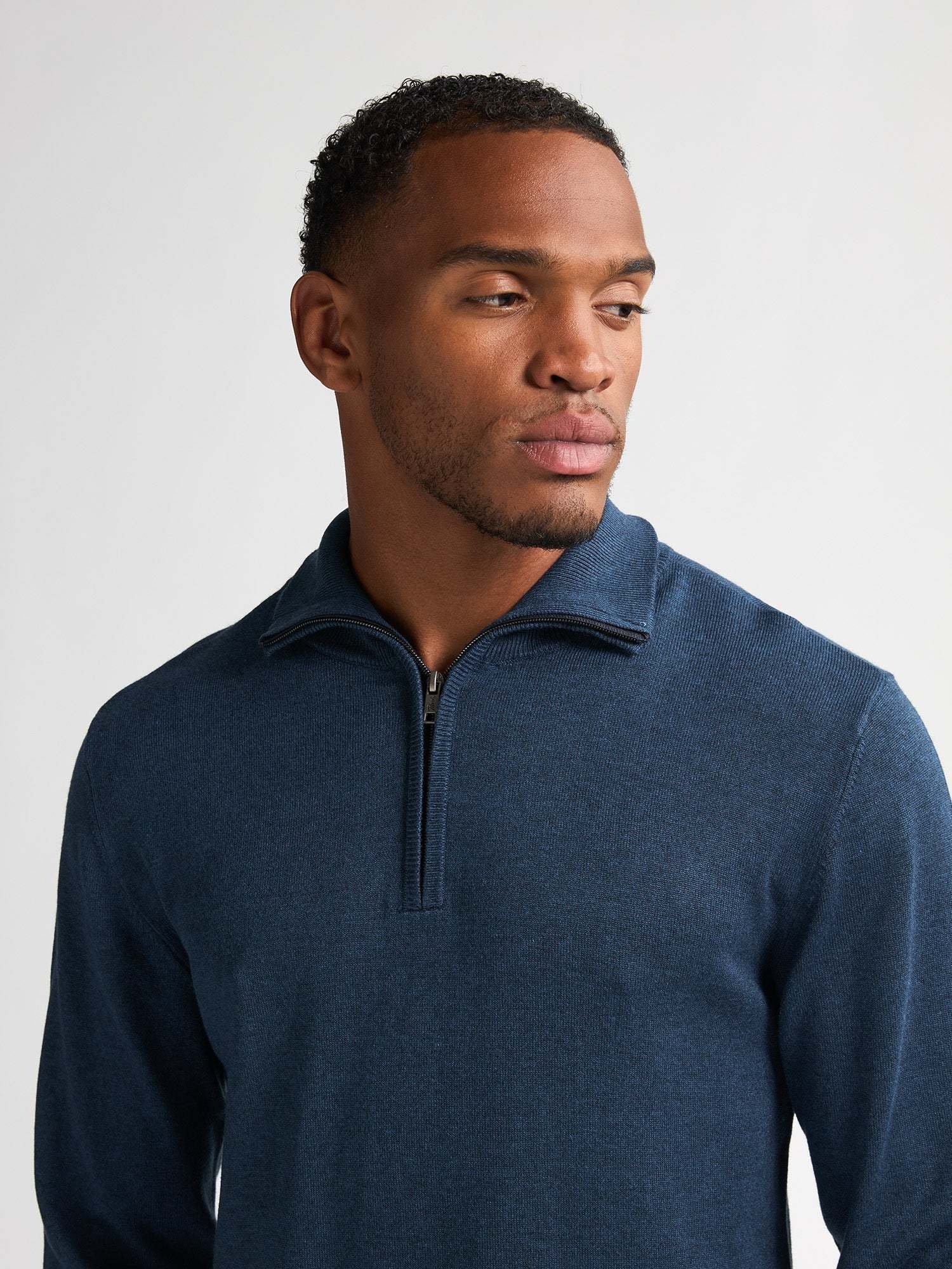 Petrol Half-zip Sweater M-3050-KWC218