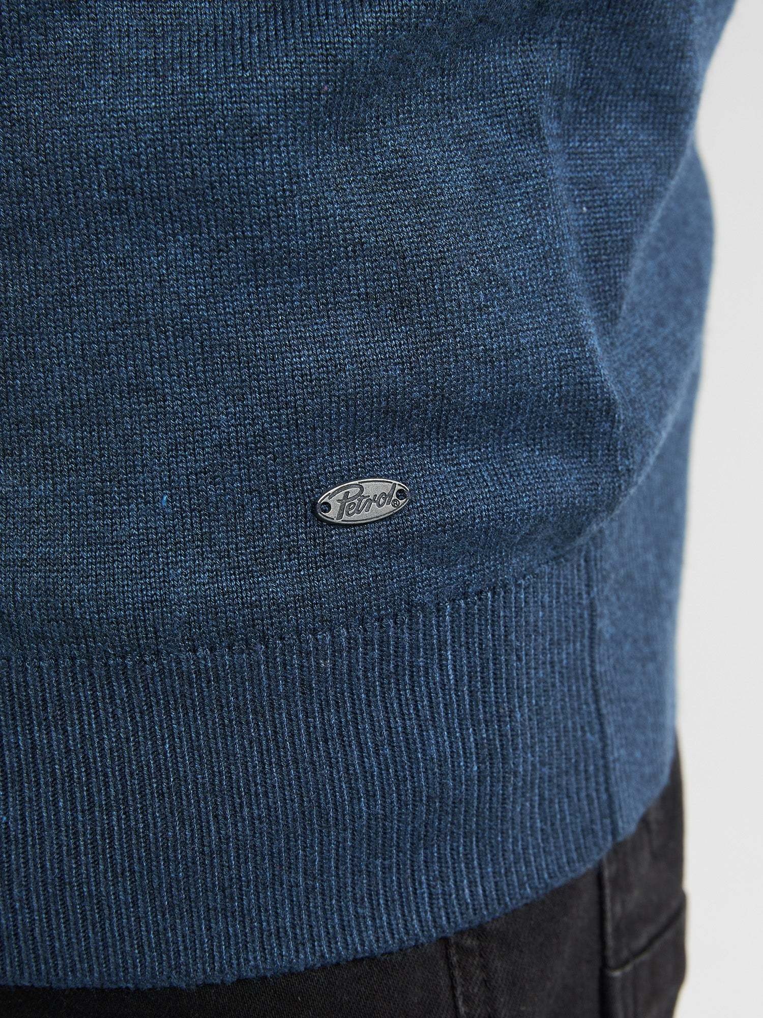 Petrol Half-zip Sweater M-3050-KWC218