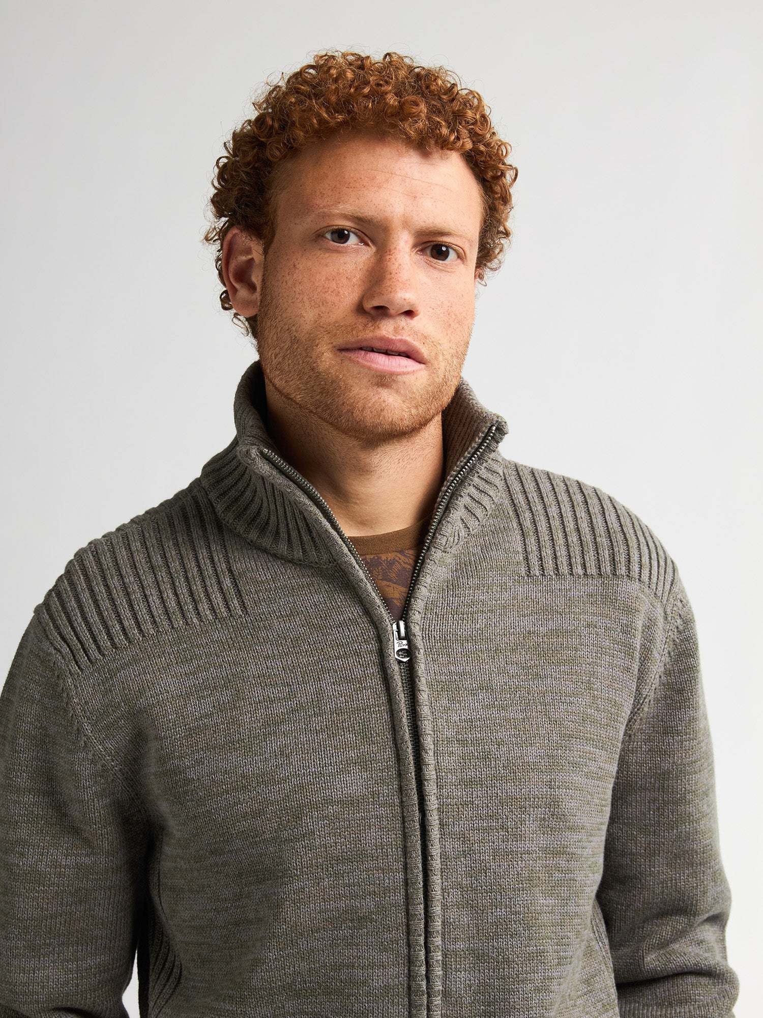 Petrol Cardigan with collar M-3050-KWC227