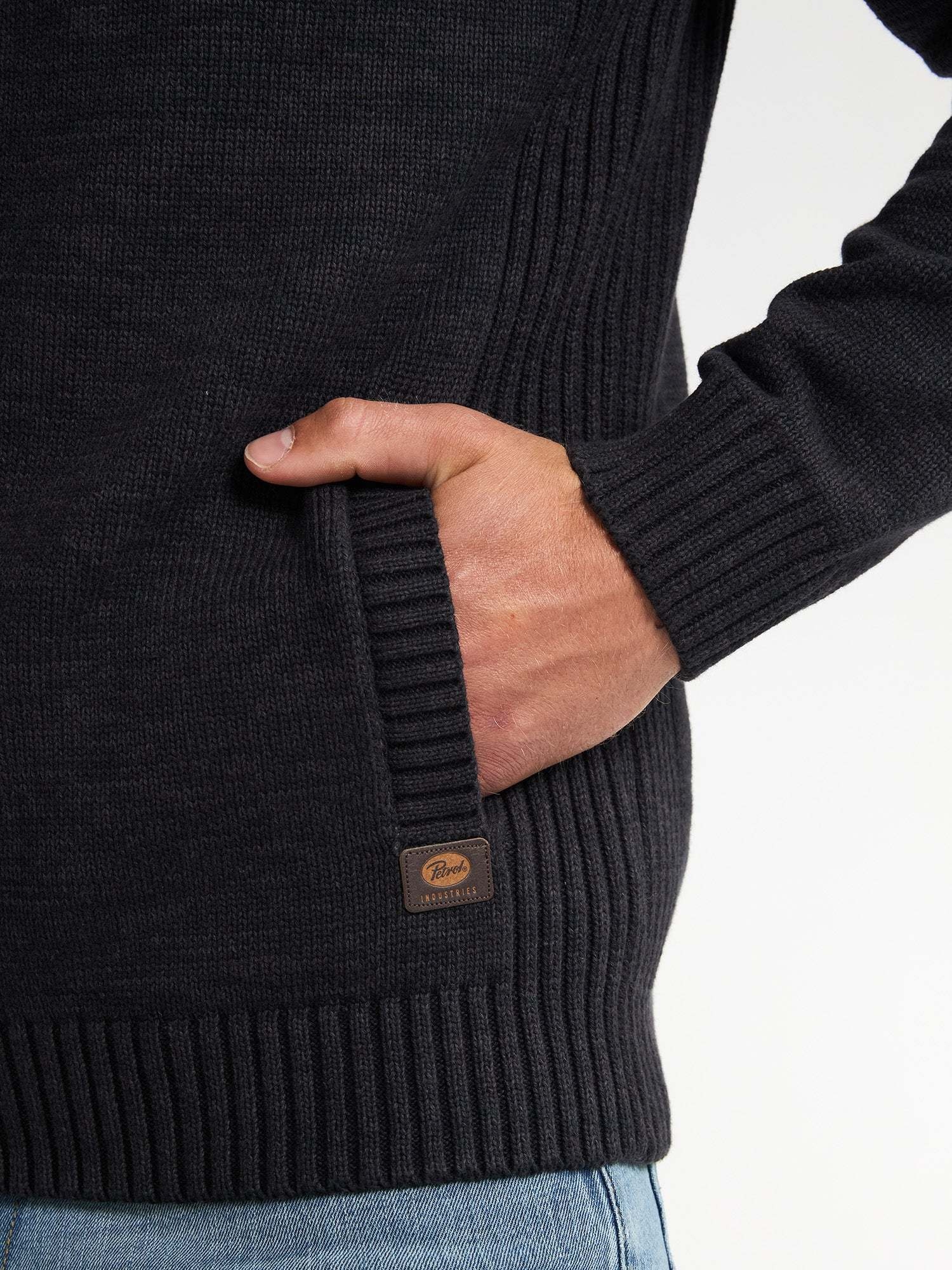 Petrol Cardigan with collar M-3050-KWC227