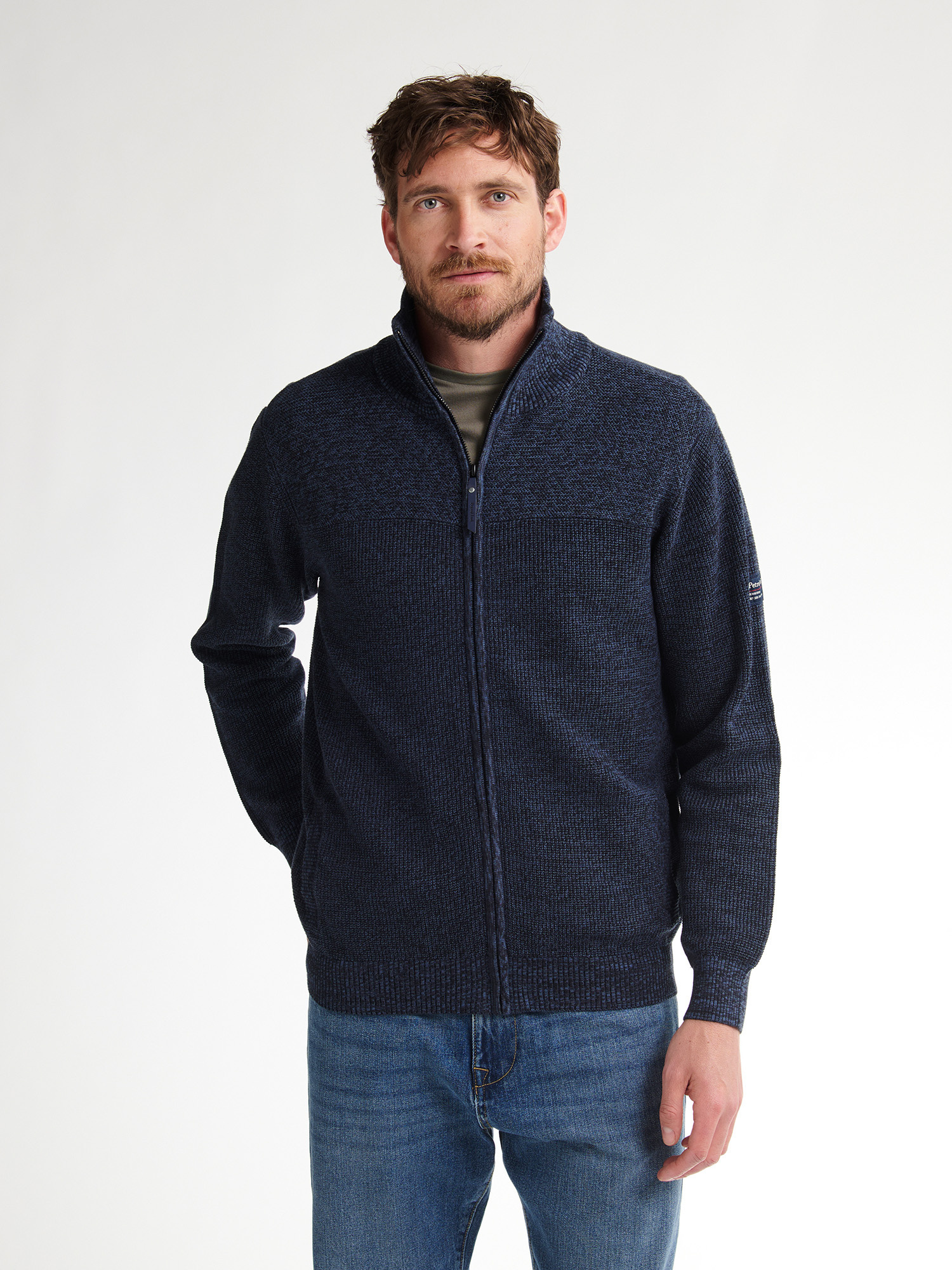 Petrol Knitwear Collar Cardigan M-3040-KWC285