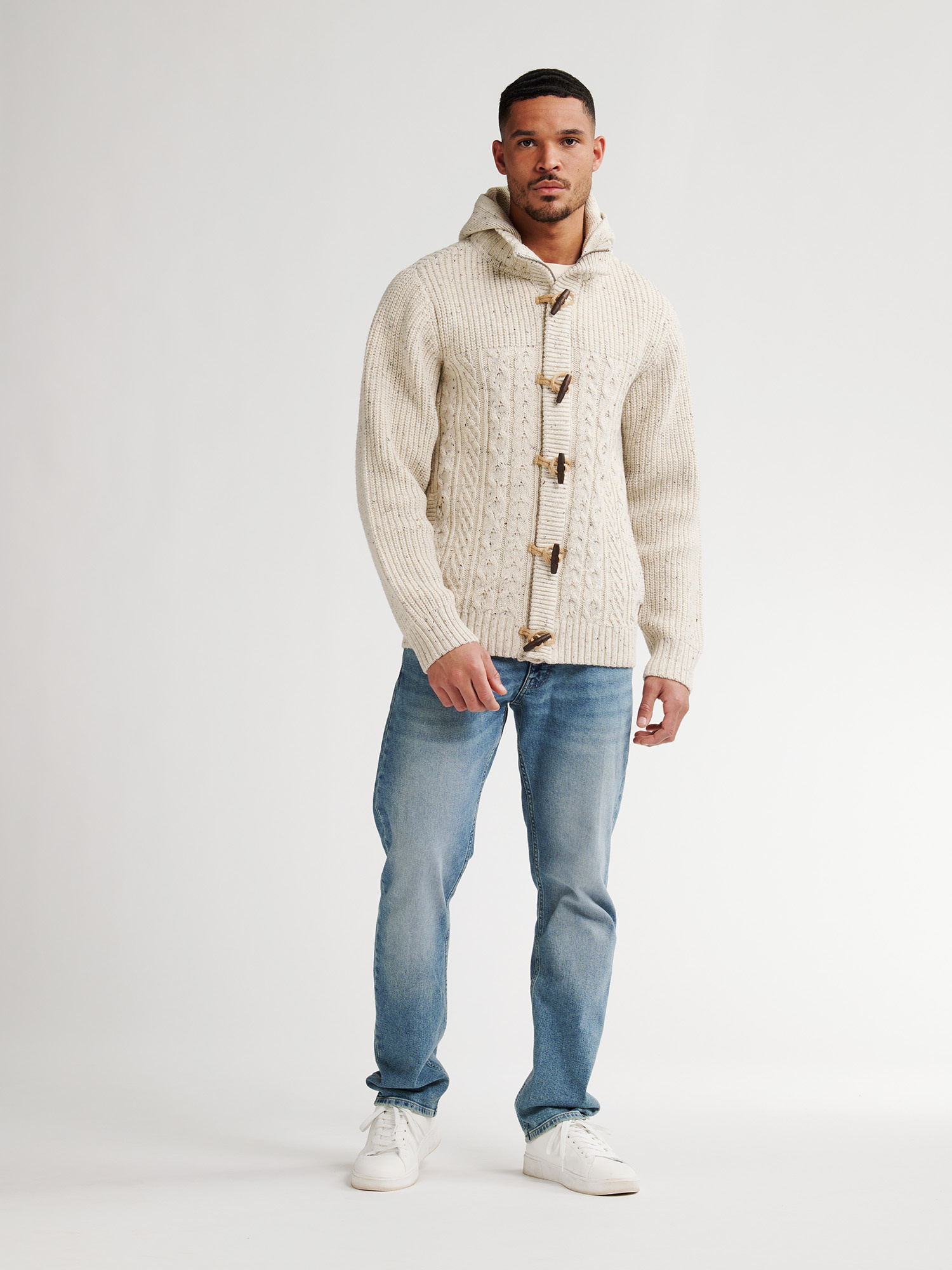 Petrol Knitwear Hooded cardigan M-3040-KWH210