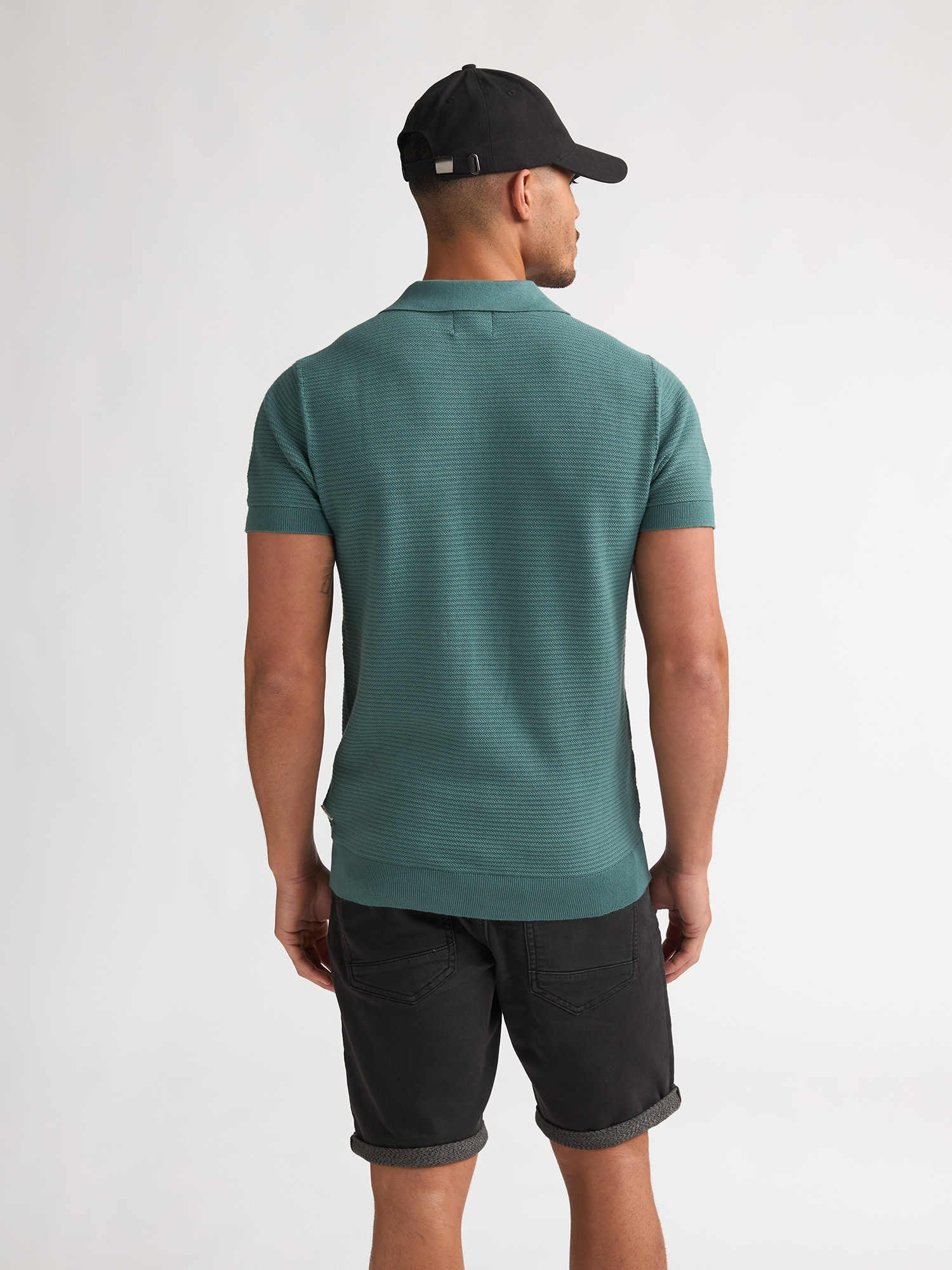 Petrol Polo knit M-1060-KWC216