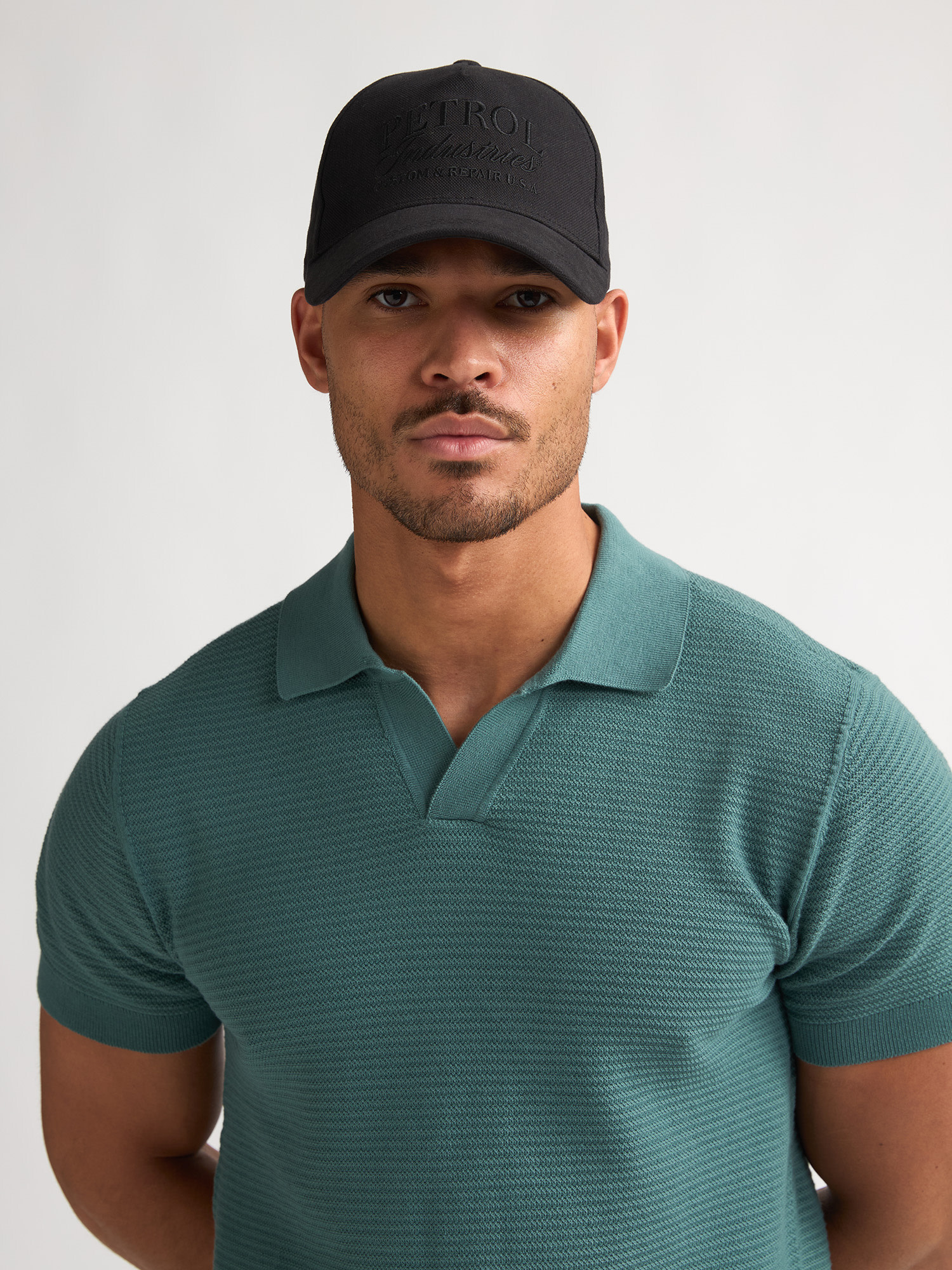 Petrol Polo knit M-1060-KWC216