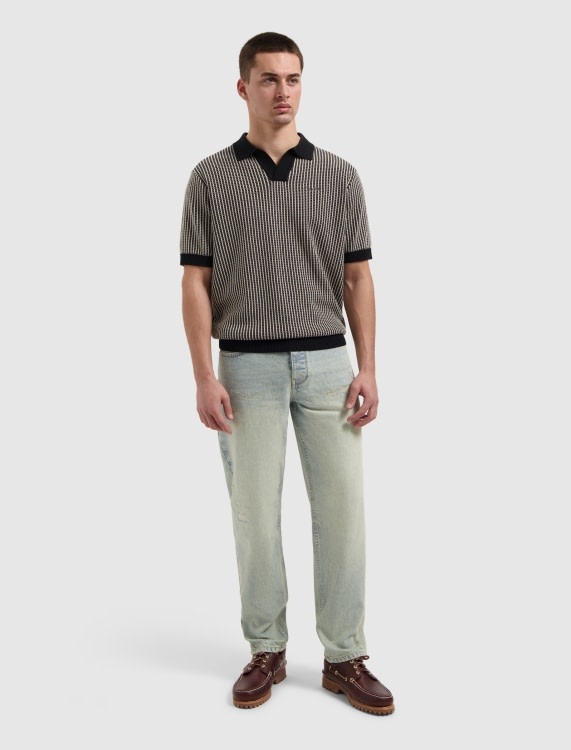 Pure Path Stitch Knitted Polo 26010807