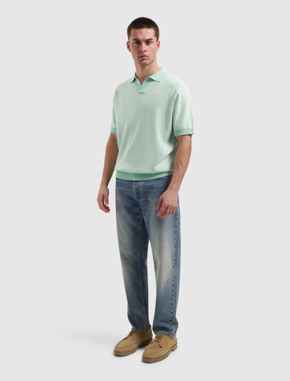 Pure Path Stitch Knitted Polo 26010807