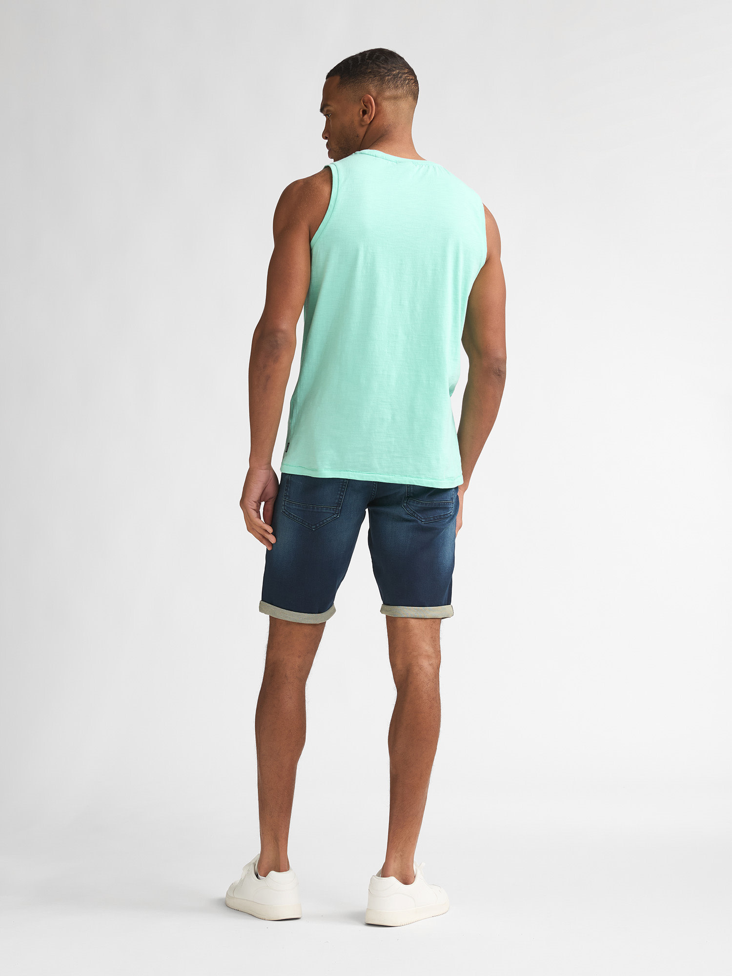 Petrol Denim Shorts M-ROS-SHO012