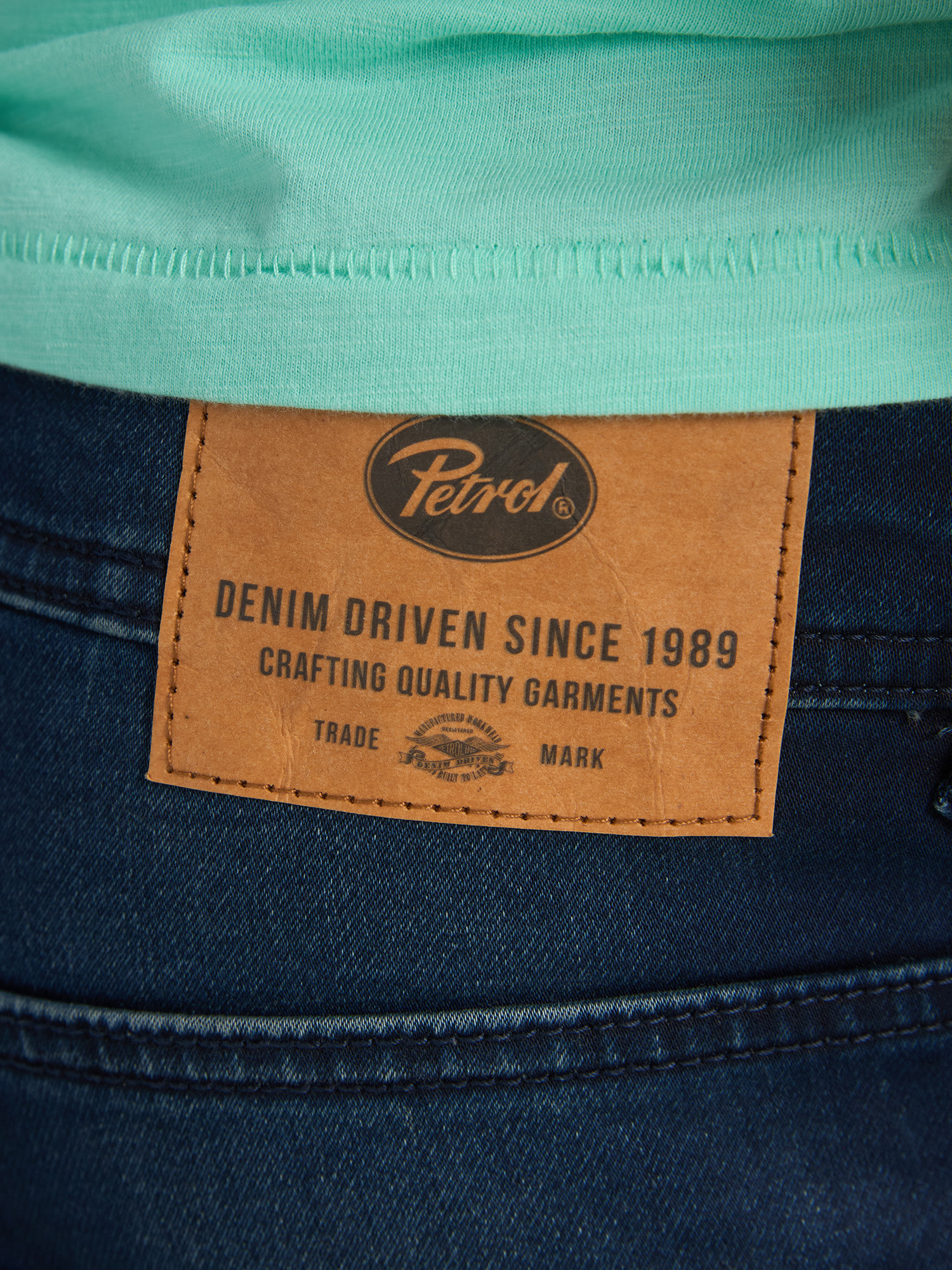 Petrol Denim Shorts M-ROS-SHO012