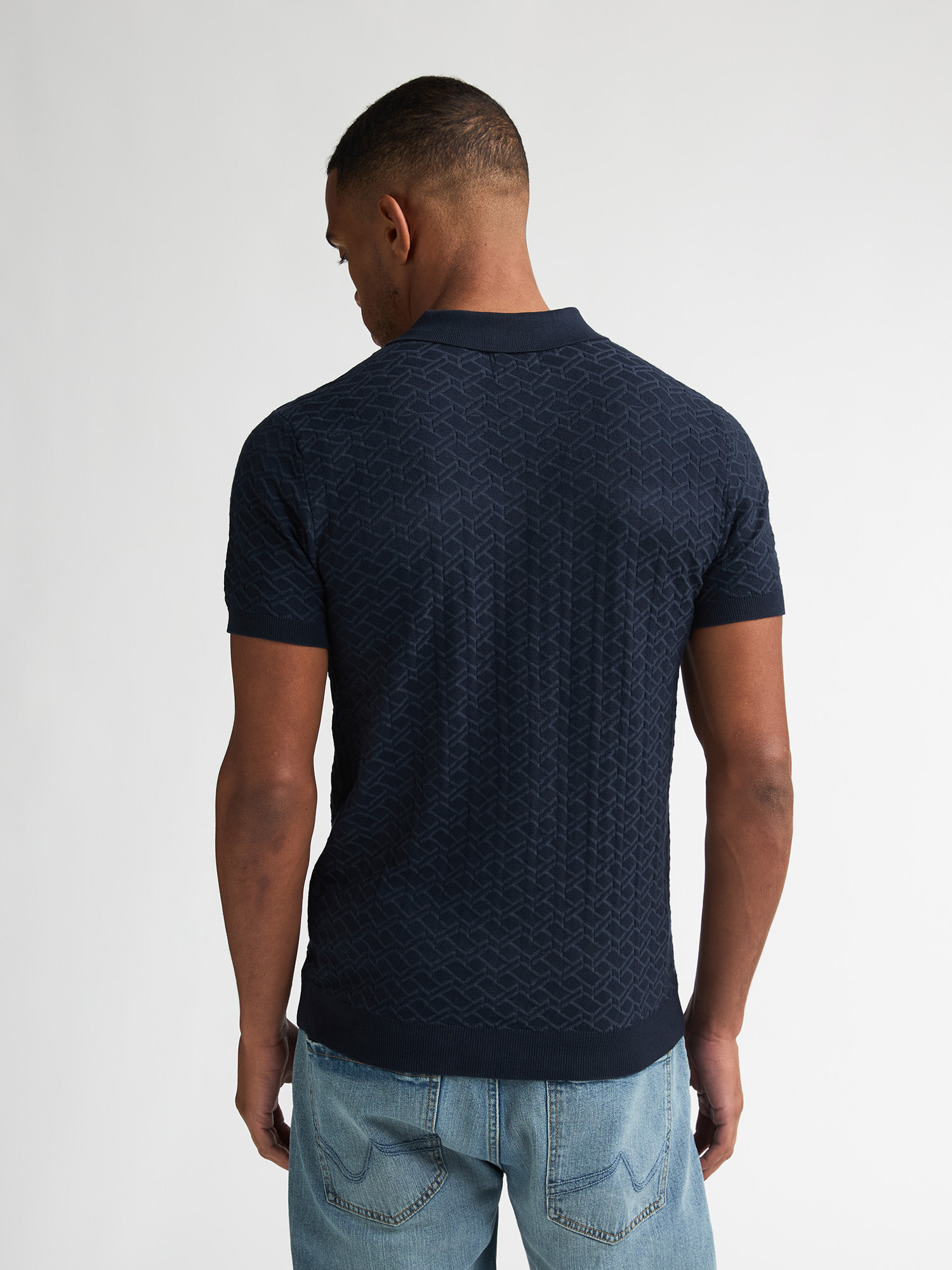 Petrol Polo knit M-1060-KWC217